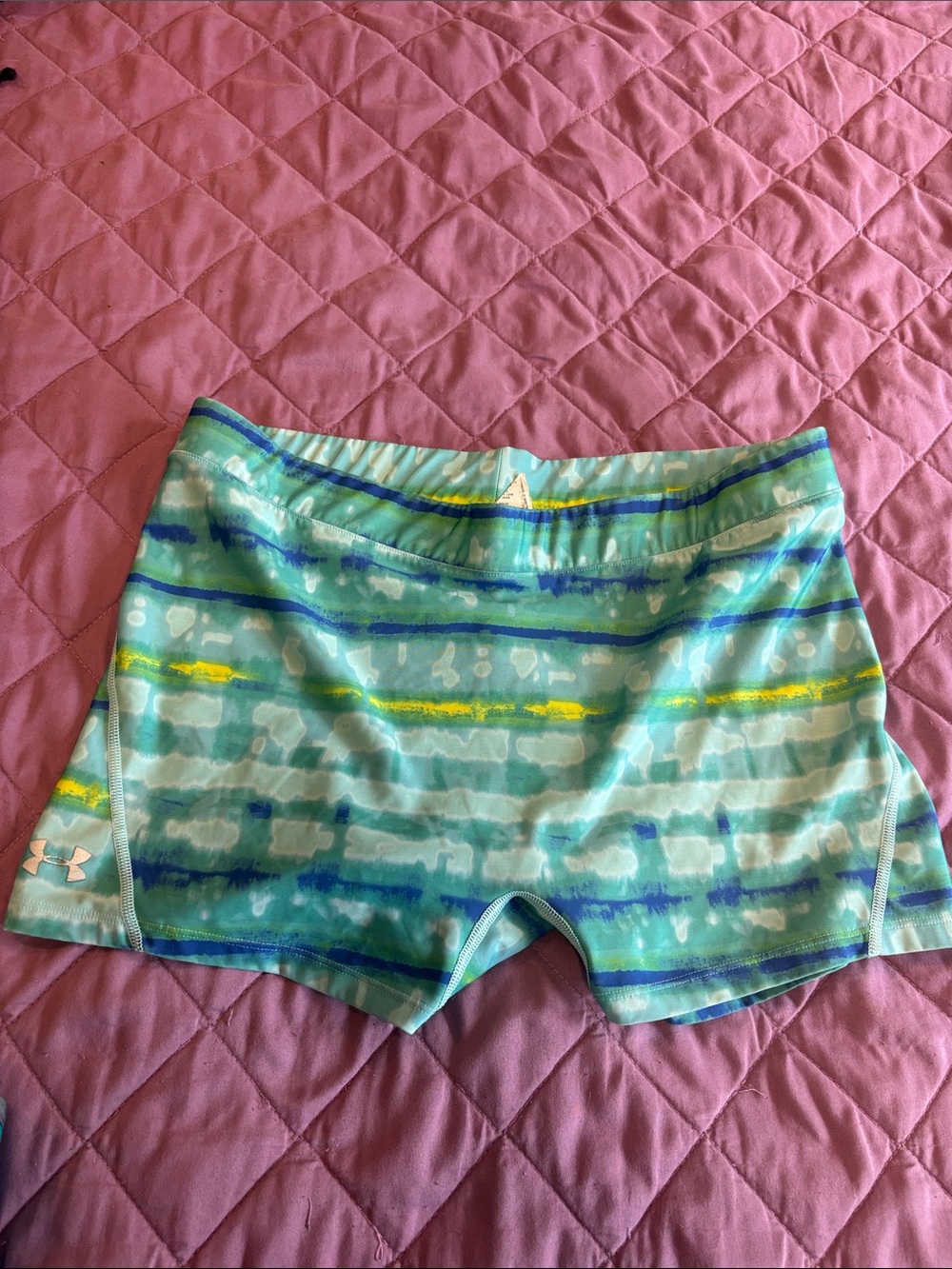 Under Armour women’s Teal Blue Striped Active Shorts